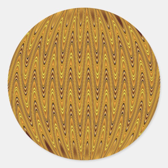 cirlcle gold classic round sticker (Front)