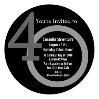40th bday party invitations
