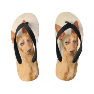 Cirneco dell’Etna Painting - Cute Original Dog Art Kid's Thongs
