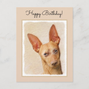Cirneco dell’Etna Painting - Cute Original Dog Art Postcard