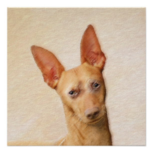 Cirneco dell’Etna Painting - Cute Original Dog Art Poster