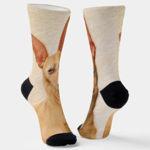 Cirneco dell’Etna Painting - Cute Original Dog Art Socks