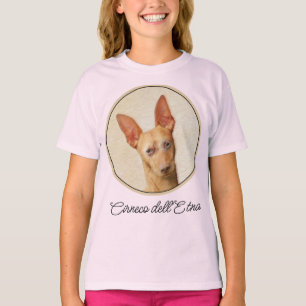 Cirneco dell’Etna Painting - Cute Original Dog Art T-Shirt
