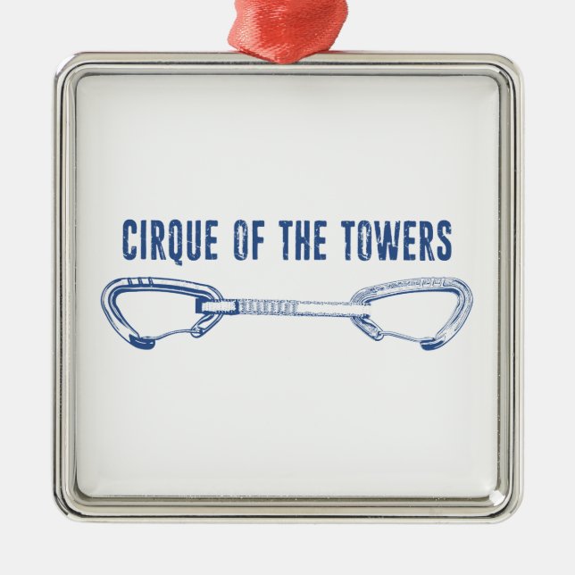 Cirque Of The Towers Climbing Quickdraw Metal Ornament (Front)