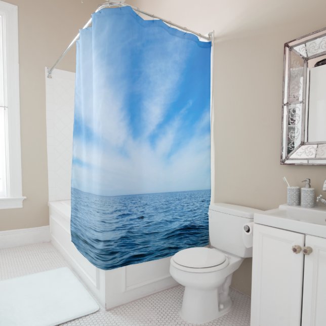 Cirrus Clouds over Lake Michigan Shower Curtain (In Situ)