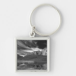 Cirrus clouds over Waterfowl Lake, Banff Key Ring