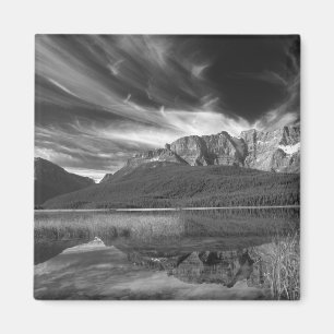 Cirrus clouds over Waterfowl Lake, Banff Magnet