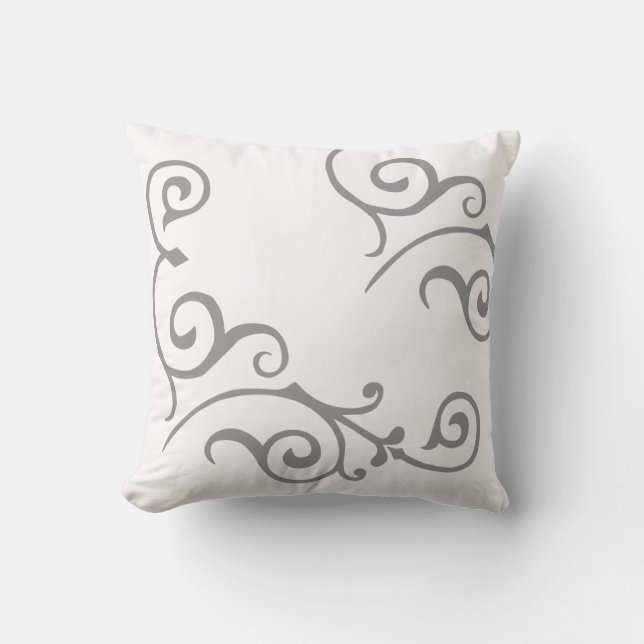 Cirrus Ivory (Grey) Pillow (Front)