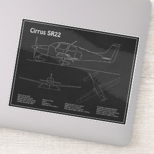 Cirrus SR22 - Aeroplane Blueprint Drawing Plans PD