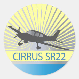 Cirrus SR22 Classic Round Sticker