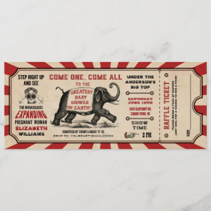 Cirus Baby Shower Ticket Invitations Diaper Raffle