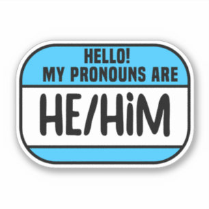 Cis Trans Name Tag Pronouns He Him