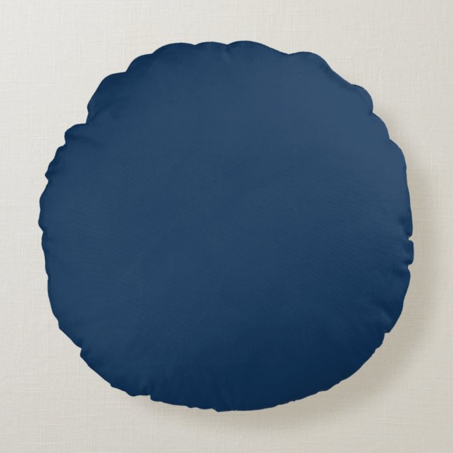 Cisco Blue Round Throw Pillow (Front)