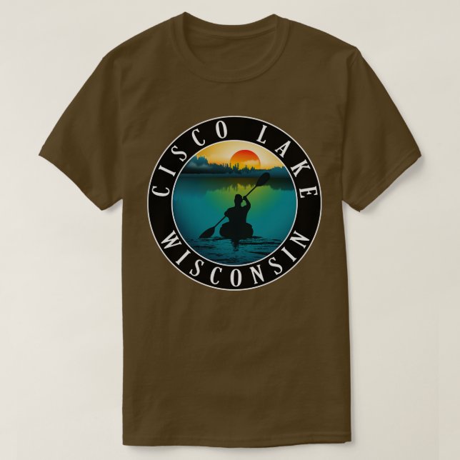 Cisco Lake Wisconsin Kayaking T-Shirt (Design Front)