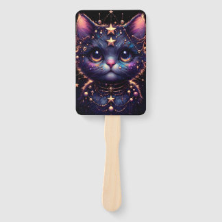 Cismic kitty and fiery drgain hand fan
