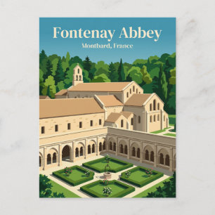 Cistercian Abbey of Fontenay France Postcard