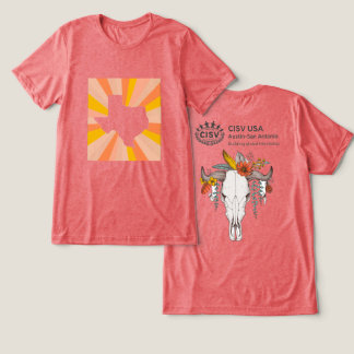 CISV Austin Decorative Cattle Skull Men's Tri-Blend Shirt