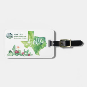 CISV Austin Green Environmental Luggage Tag