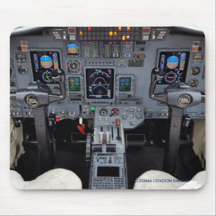 Citation Business Jet Cockpit Mouse Pad
