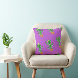 Cite cactus with kawaii eyes Pillow 41 x 41 cm