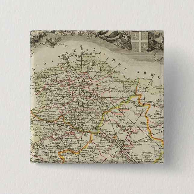 Cities 15 Cm Square Badge (Front)