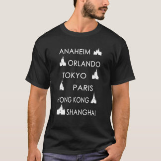 Cities Around the World Anaheim Orlando Tokyo Pari T-Shirt