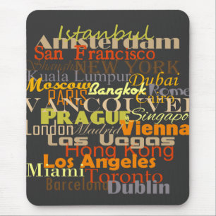 Cities Around the World Mouse Pad