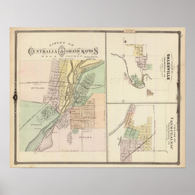 Cities of Centralia & Grand Rapids Poster (Front)