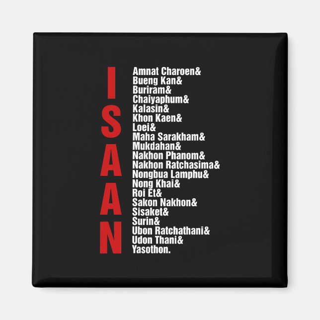 Cities of Isaan, Thailand Magnet (Front)