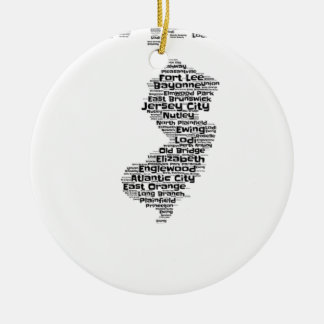 Cities of New Jersey Ceramic Tree Decoration