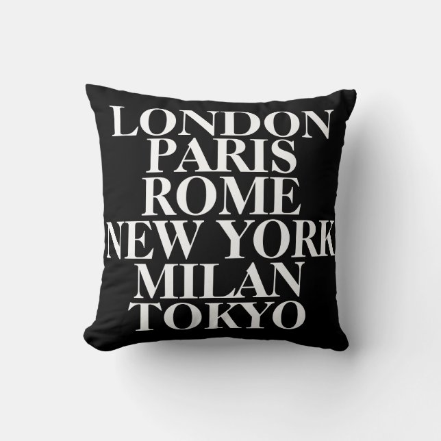 Cities of the World Cushion (Front)