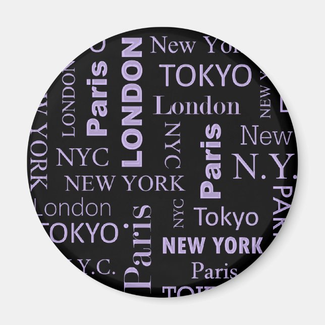 Cities Stylish Magnet (Front)