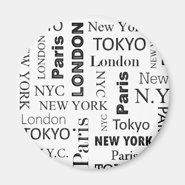 Cities Stylish Magnet (Front)