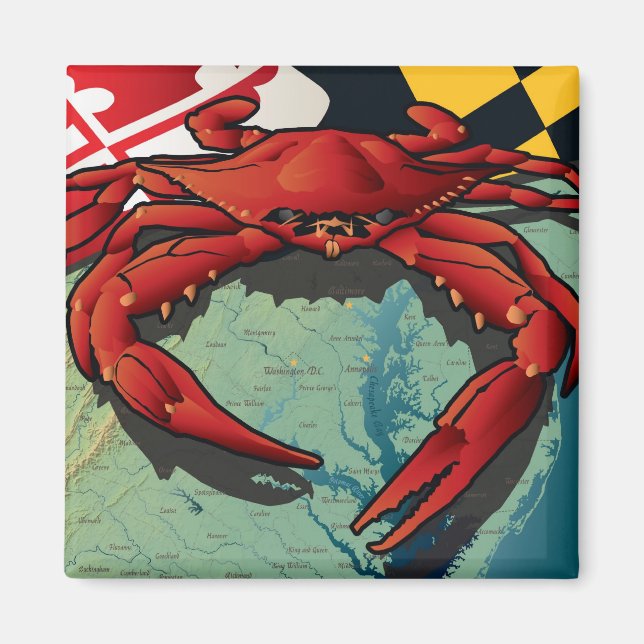Citizen Crab of Maryland Magnet (Front)