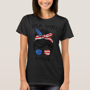 Citizen Est 2026 New Citizenship American USA Girl T-Shirt