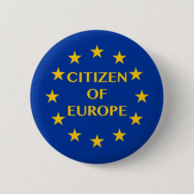 Citizen of Europe 6 Cm Round Badge (Front)