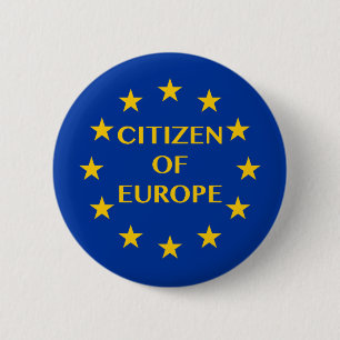 Citizen of Europe 6 Cm Round Badge
