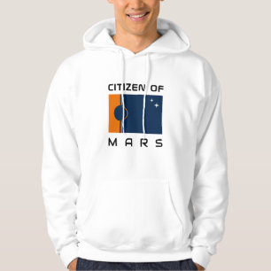 Citizen of Mars Hoodie with Martian Flag