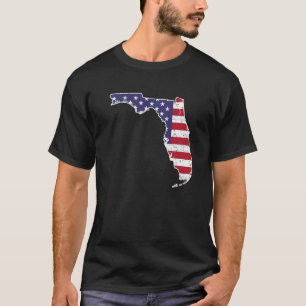 Citizen Proud America State Distressed Map Florida T-Shirt