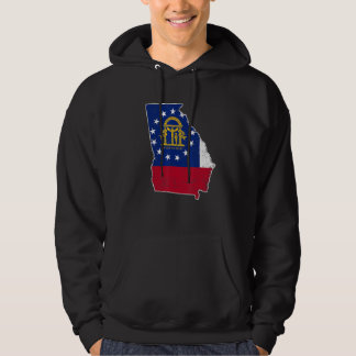 Citizen Proud America State Us Distressed Map Geor Hoodie