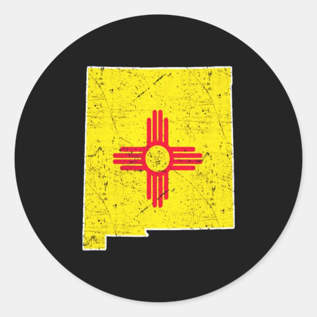 Citizen Proud America State Us Distressed Map New  Classic Round Sticker (Front)