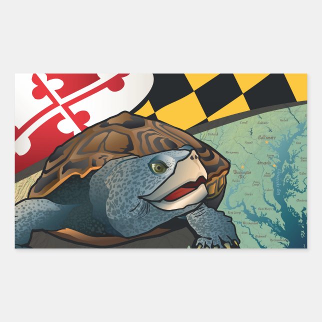 Citizen Terrapin, Maryland's Turtle Rectangular Sticker (Front)