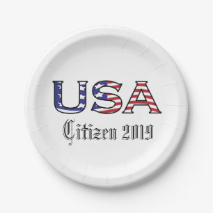 Citizen USA Stars and Stripes Paper Plate