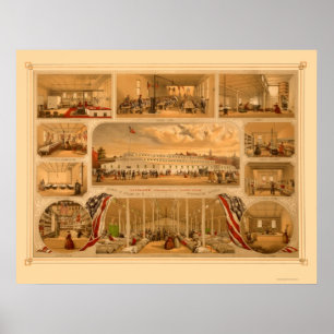 Citizens Volunteer Hospital by P.S. Duval 1862 Poster