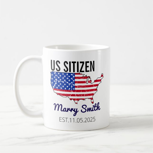 Citizenship Day American  – Proud to Be an America Coffee Mug (Left)