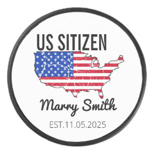 Citizenship Day American – Proud to Be an America Hockey Puck