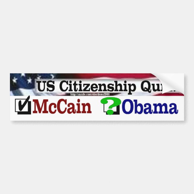 Citizenship Quiz Bumper Sticker (Front)