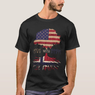 Citizenship USA Norwegian National Pride Country H T-Shirt