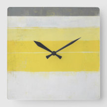 'Citric' Grey and Yellow Abstract Art