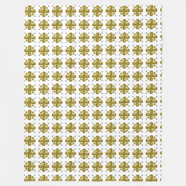 Citrine Clover Fleece Blanket (Front)